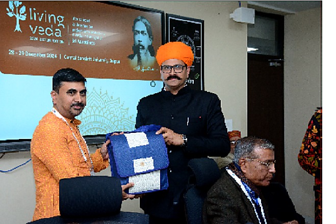 Felicitation during the Jaipur conference
