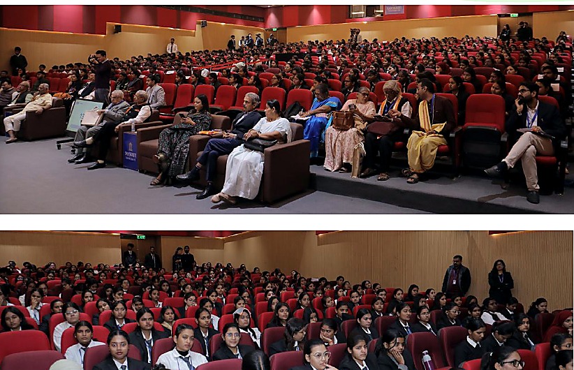 Students and delegates attending the Mathura conference