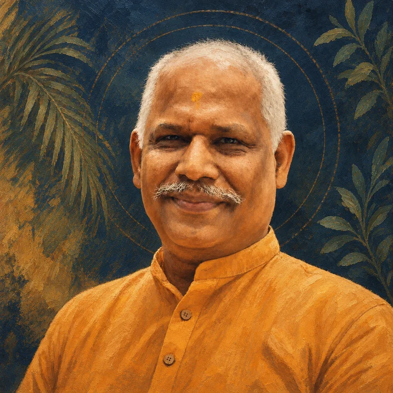 Painterly portrait of Dr. R. V. Jahagirdar