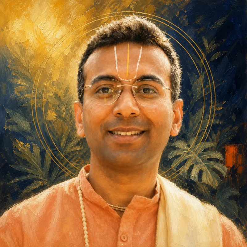 Painterly portrait of Adithya Rangan C. K.