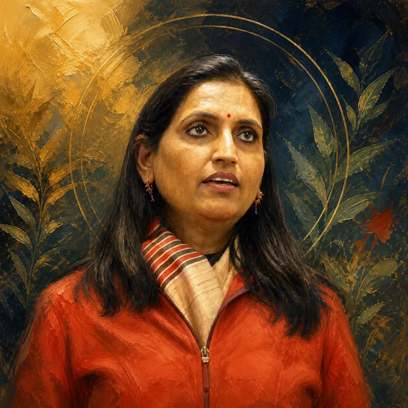 Painterly portrait of Prof. Renuka Rathore