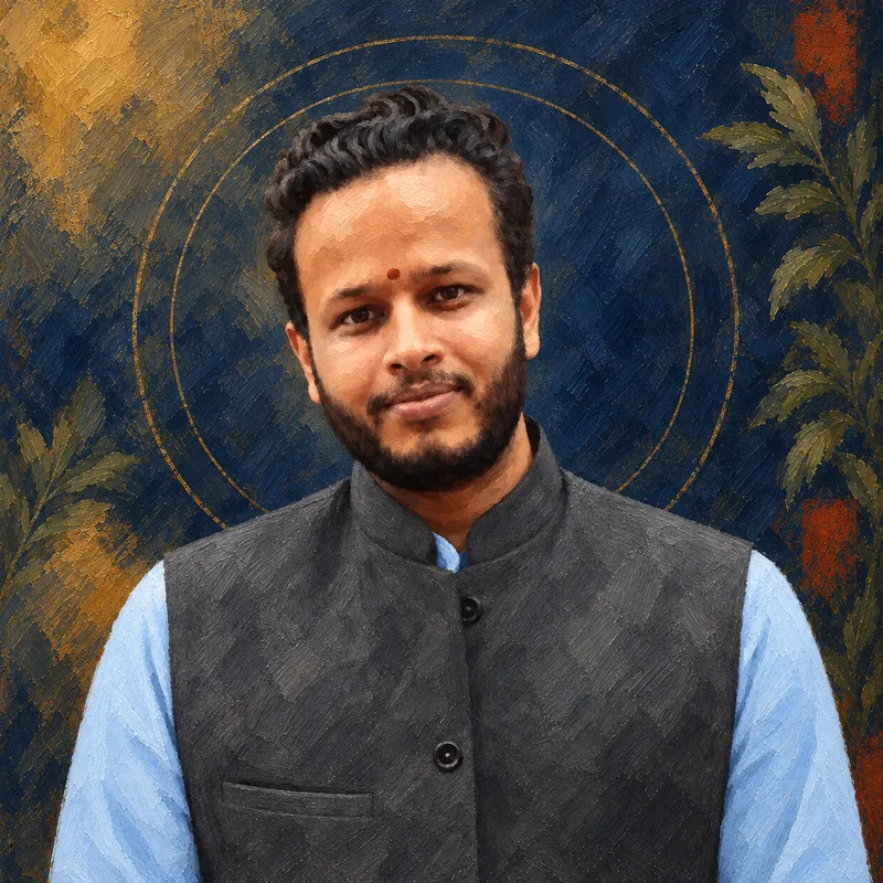 Editorial painted portrait of Sri Sujith V